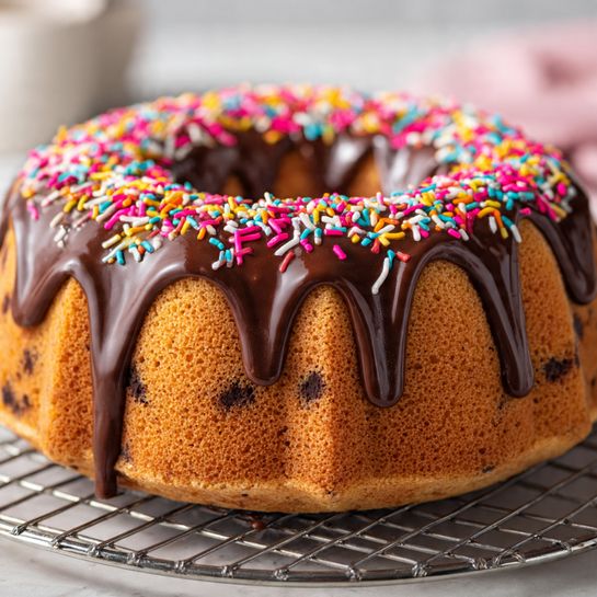 Chocolate Sprinkled Vanilla Bundt Cake Recipe 2 Chocolate Sprinkled Vanilla Bundt Cake Recipe - Recipe Image