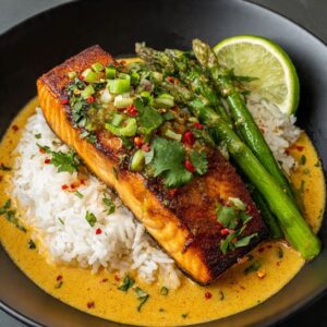 Coconut Curry Salmon with Jasmine Rice Recipe