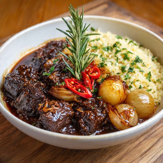 Jamaican Curry Goat with Coconut Rice Recipe 2 Jamaican Curry Goat with Coconut Rice Recipe - Recipe Image