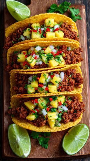 Spicy Pineapple Beef Tacos Recipe - Recipe Image