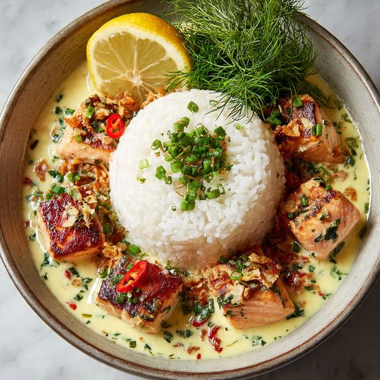 Coconut Curry Salmon with Jasmine Rice Recipe