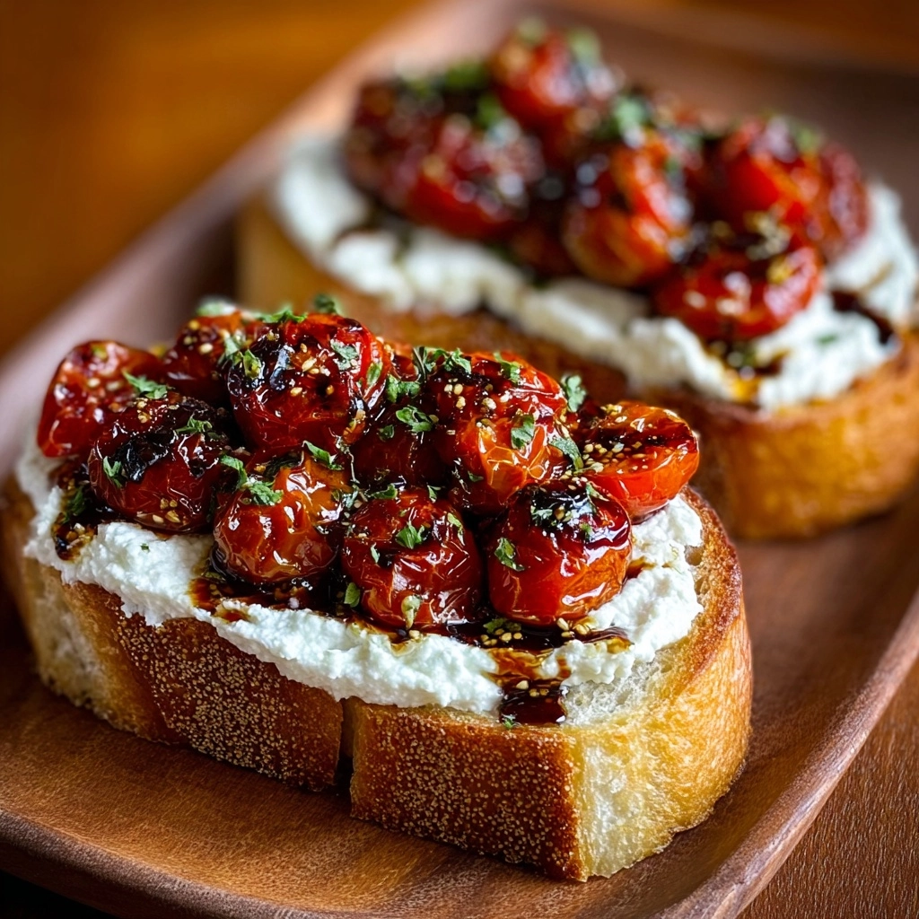 Whipped Feta & Roasted Tomato Crostini Recipe - Recipe Image