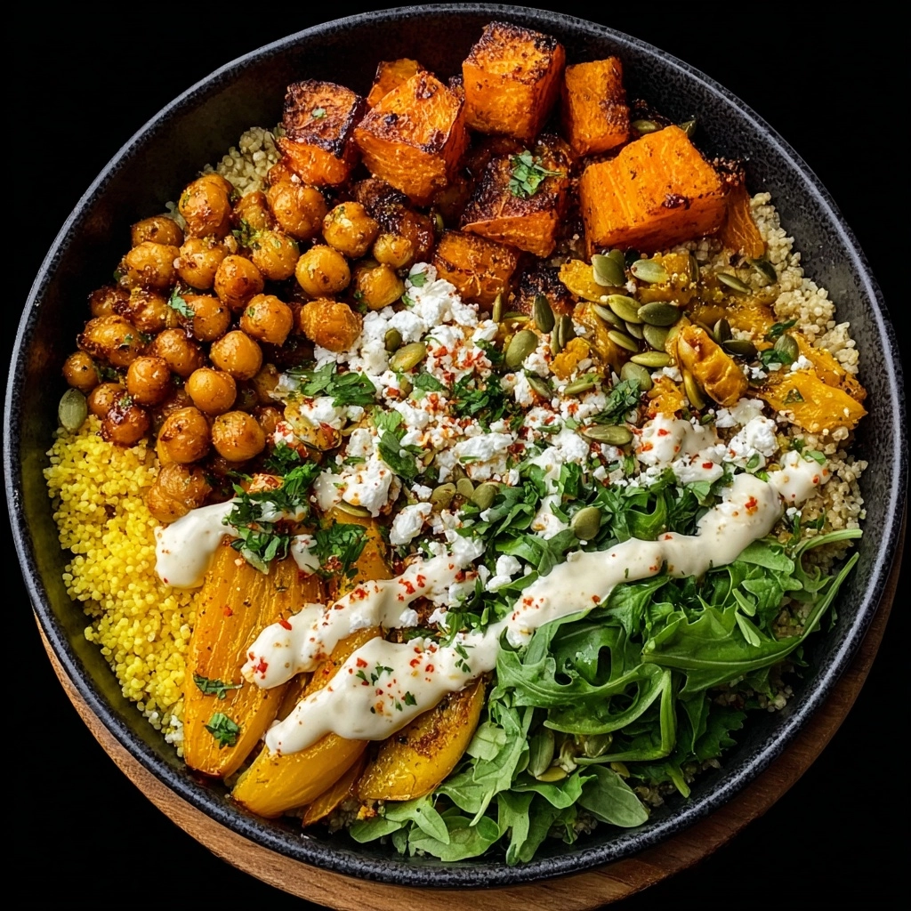 Roasted Pumpkin & Chickpea Grain Bowl Recipe