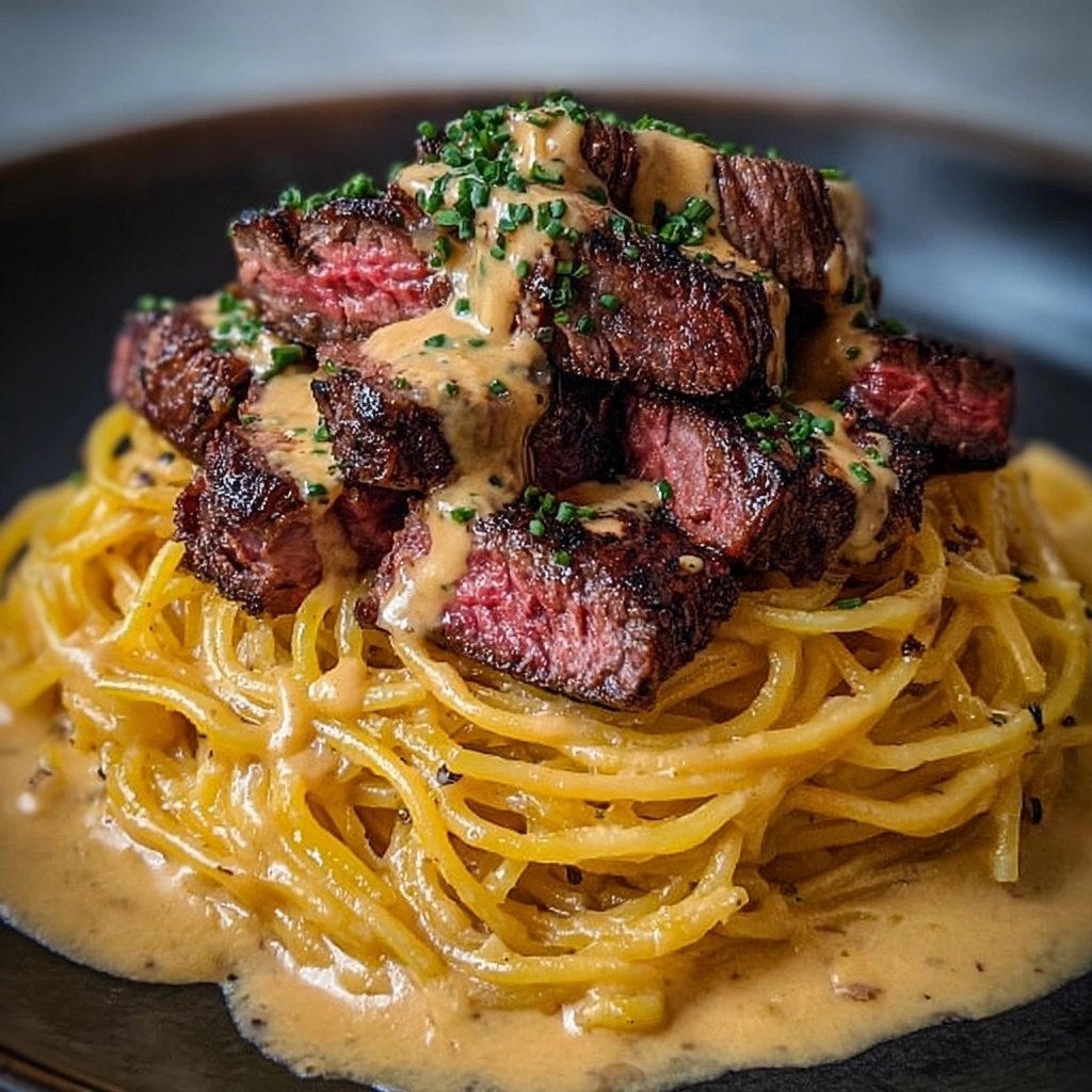 Creamy Cajun Steak Pasta Recipe - Recipe Image