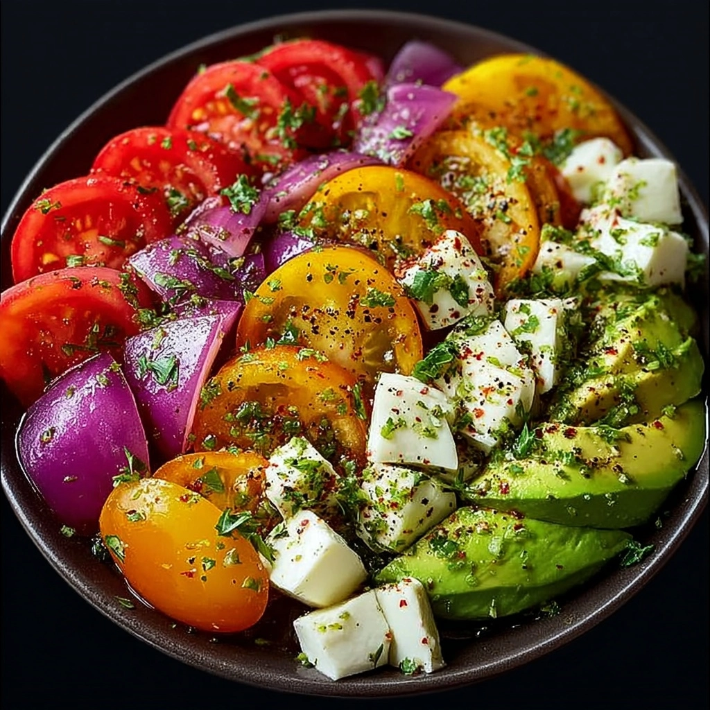 Delicious Avocado and Tomato Salad Recipe - Recipe Image