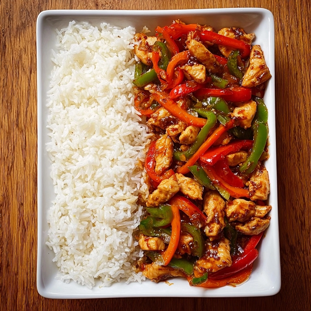 Sweet & Spicy Chicken Stir-Fry with Rice Recipe - Recipe Image