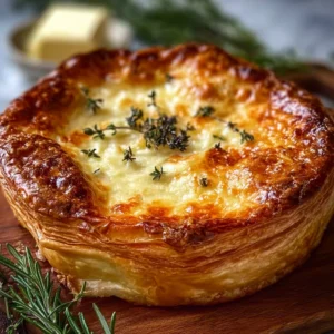 Baked Puff Pastry with Melted Cheese & Rosemary Recipe