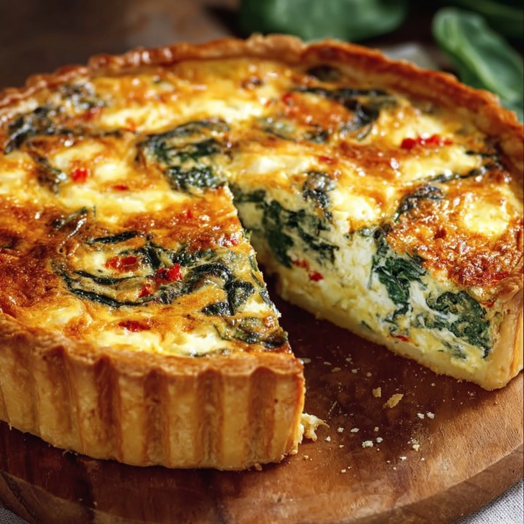 Elegant Ricotta & Spinach Quiche Recipe 3 Elegant Ricotta & Spinach Quiche Recipe - Recipe Image