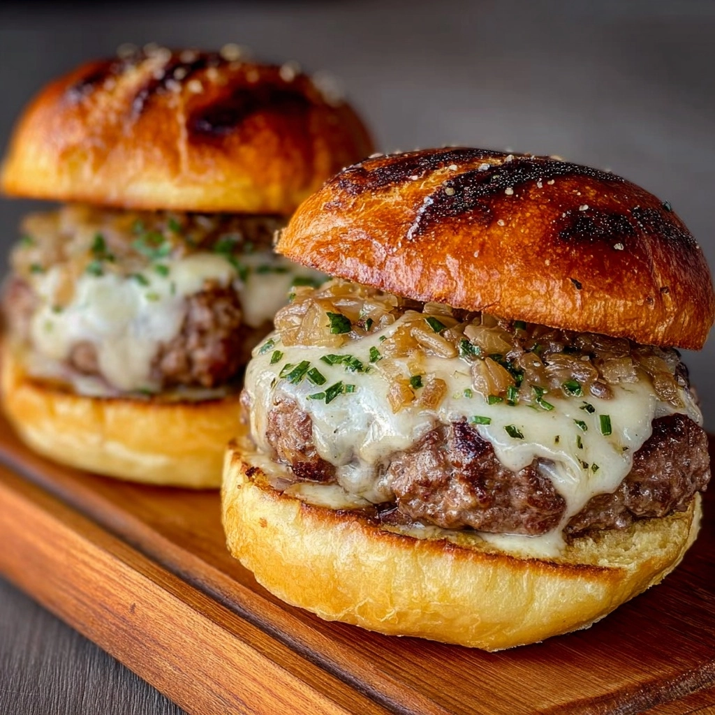 Smash Burgers with Caramelized Onions Recipe