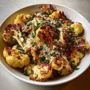 Garlic Parmesan Roasted Cauliflower Recipe