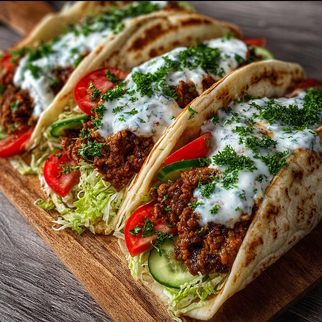 Greek Beef Wraps with Creamy Tzatziki Sauce Recipe - Recipe Image