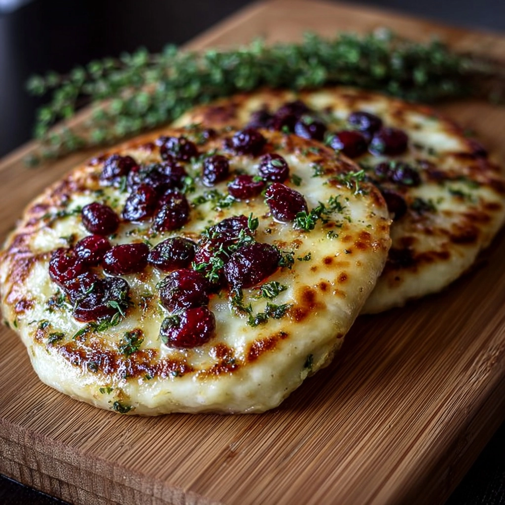 Brie Melt Flatbread with Cranberries Recipe
