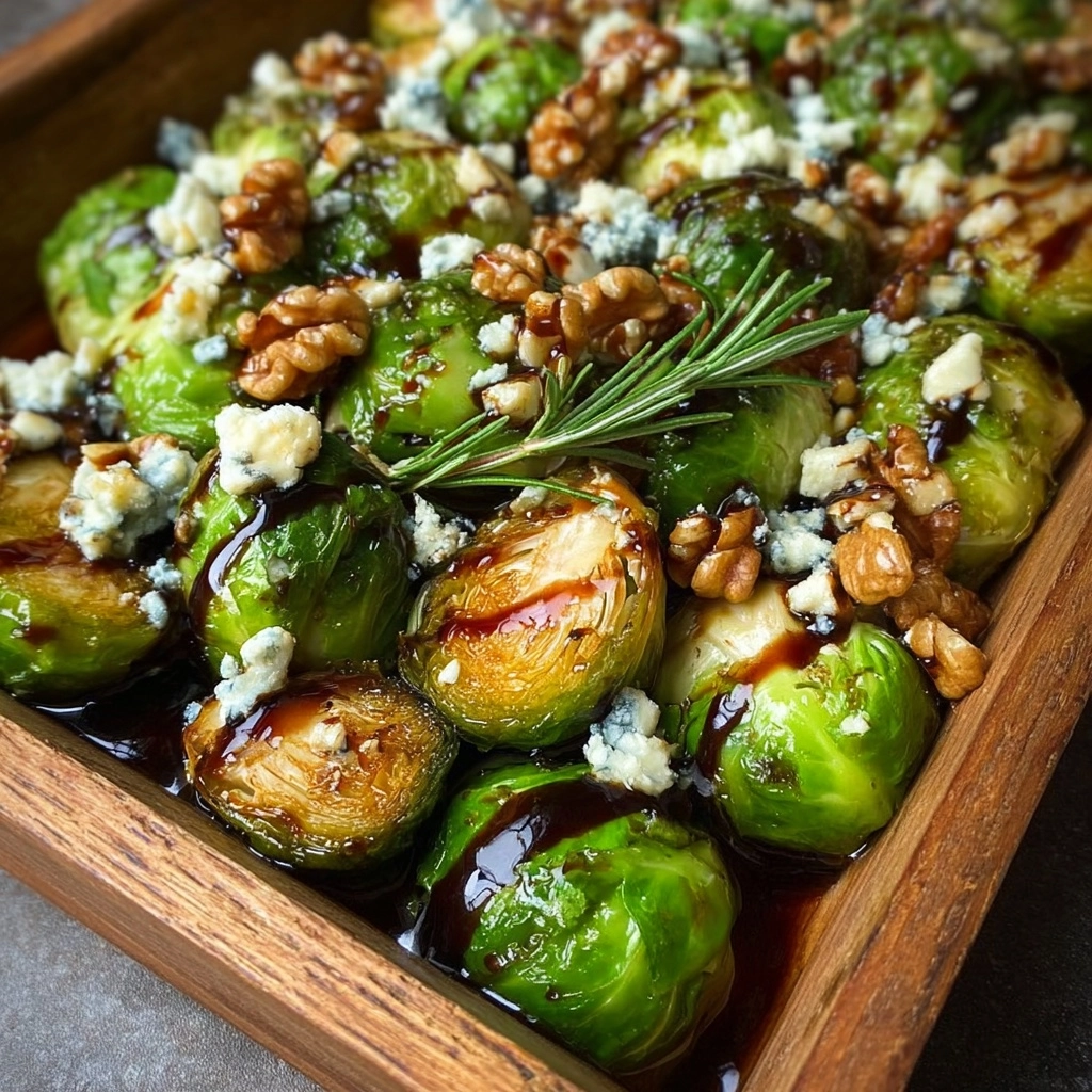Balsamic Glazed Brussels Sprouts with Gorgonzola Crumbles Recipe 2 Balsamic Glazed Brussels Sprouts with Gorgonzola Crumbles Recipe - Recipe Image