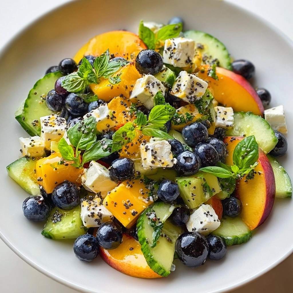 Blueberry Peach Feta Salad Recipe