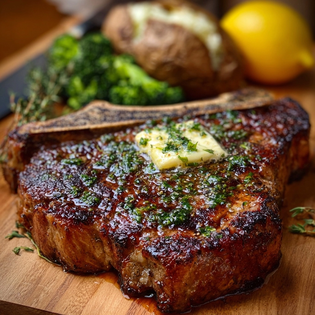 Big Juicy T-Bone Steak Dinner Recipe
