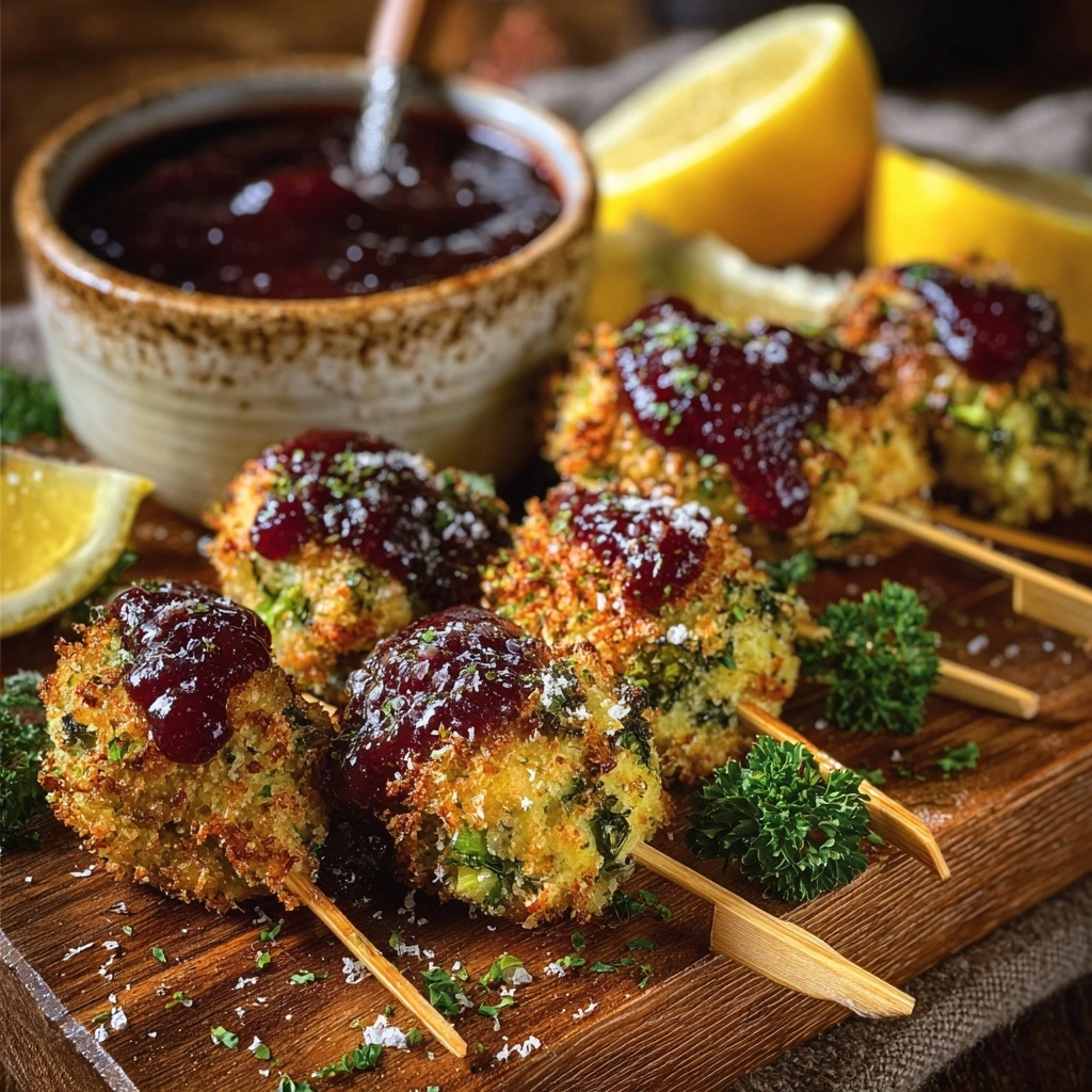 ls Sprout Skewers with Cranberry Drizzle Recipe