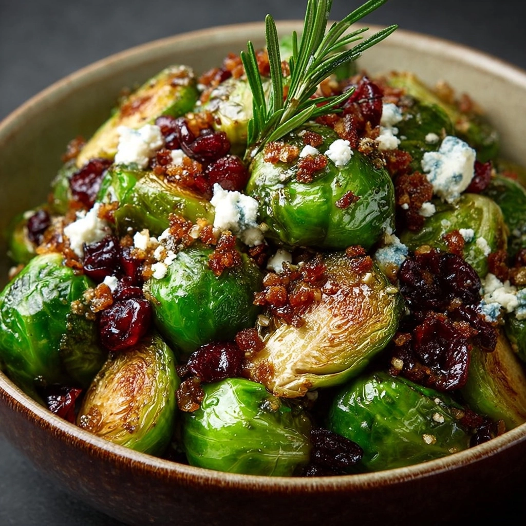 Transfer Brussels sprouts to a serving platter Recipe