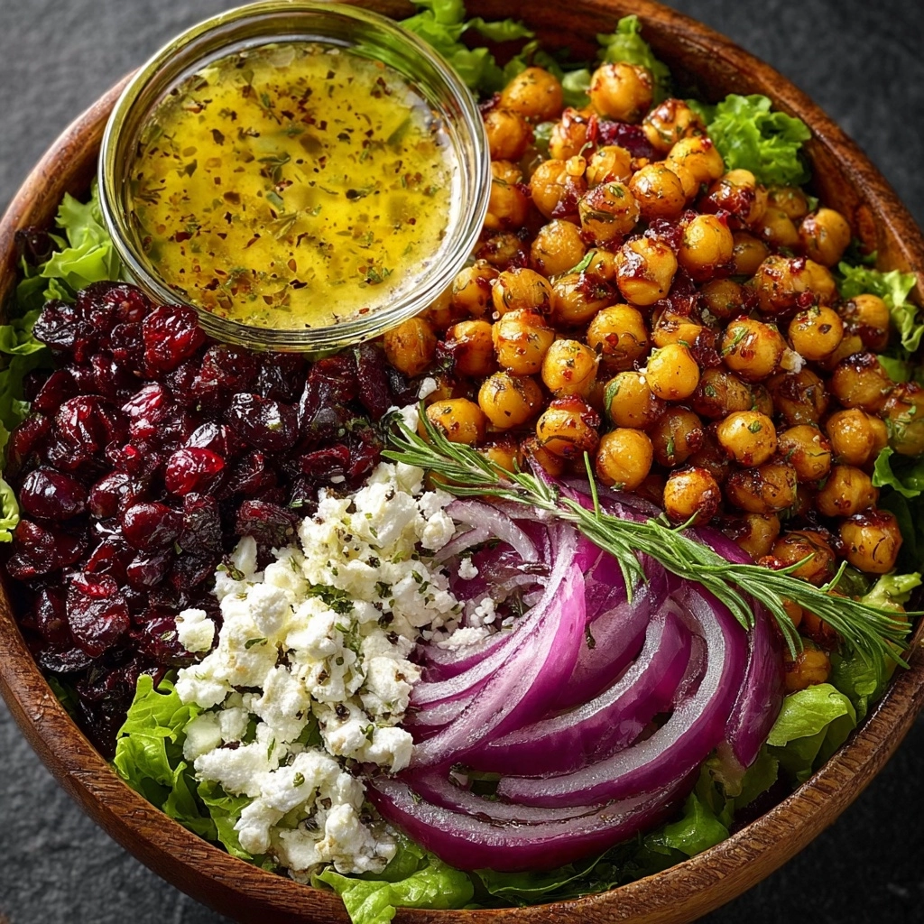 Goat Cheese and Cranberry Chickpeas with Lemon Vinaigrette Recipe - Recipe Image