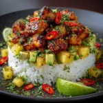 Fiesta Lime Chicken Bowl with Avocado Corn Salsa Recipe