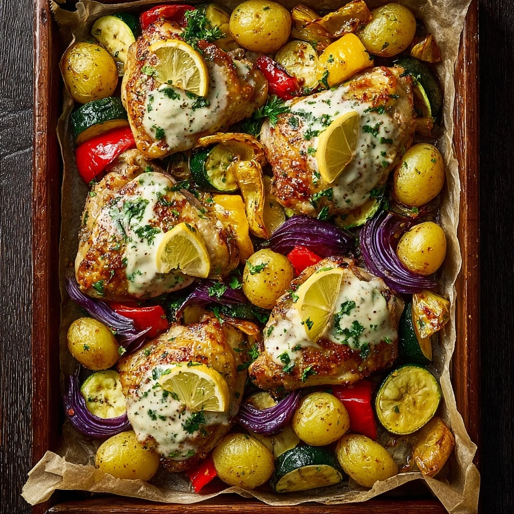 Lemon Yogurt Chicken Sheet-Pan Dinner Recipe 6 Lemon Yogurt Chicken Sheet-Pan Dinner Recipe - Recipe Image