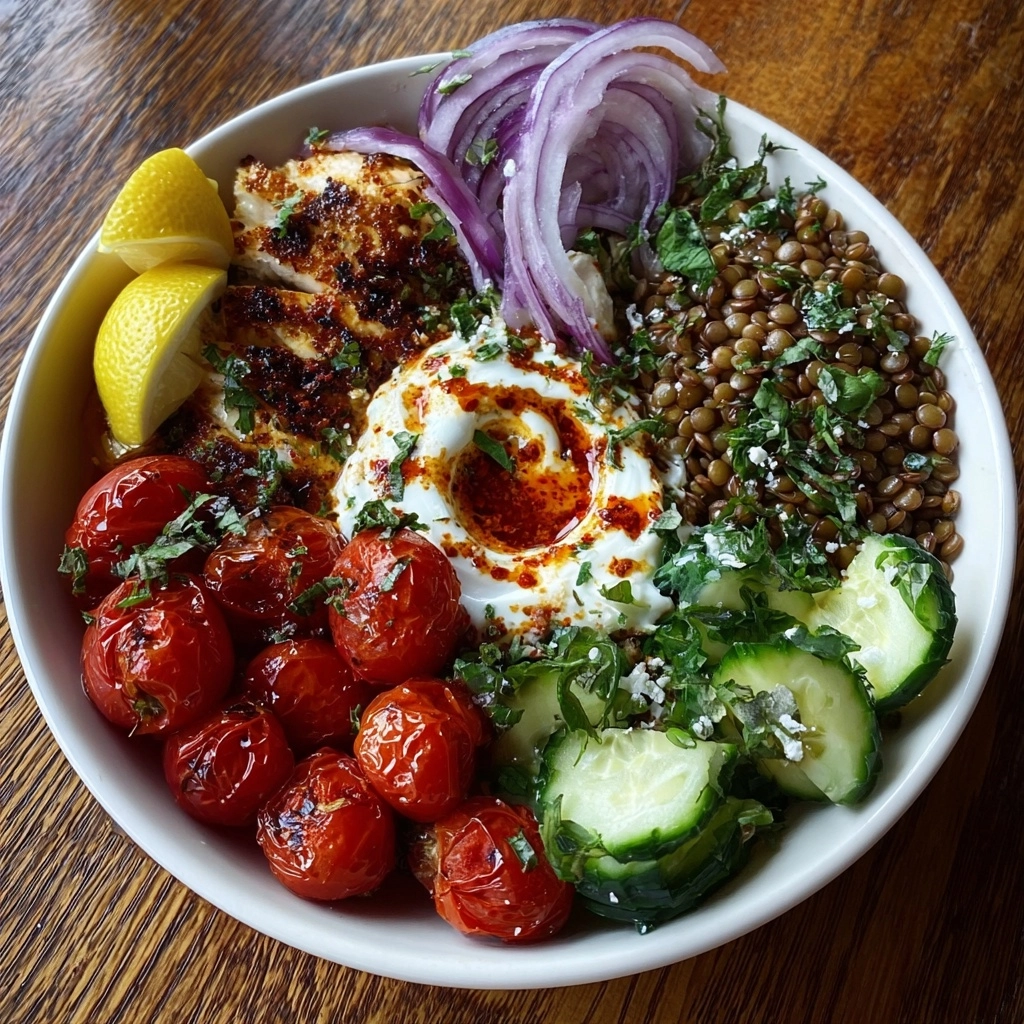 Mediterranean Lentil Quinoa Bowl Recipe - Recipe Image