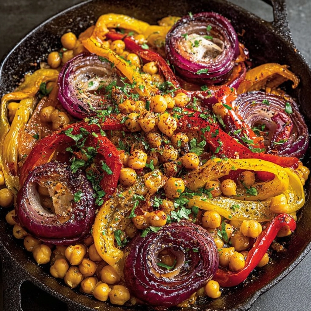 Warm Chickpea & Roasted Pepper Salad Recipe - Recipe Image
