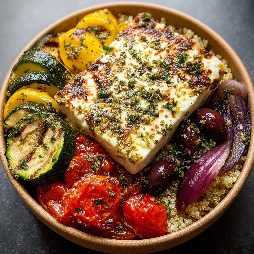 Mediterranean Baked Feta Veggie Bowl Recipe 5 Mediterranean Baked Feta Veggie Bowl Recipe - Recipe Image