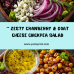 Goat Cheese and Cranberry Chickpeas with Lemon Vinaigrette Recipe