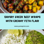 Greek Beef Wraps with Whipped Feta Sauce Recipe