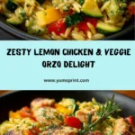Lemon Chicken & Veggie Orzo Stir Fry Recipe
