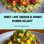 Honey Lime Chicken & Mango Cilantro Quinoa Stack Recipe
