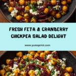 Feta and Cranberry Chickpeas with Dijon Lemon Vinaigrette Recipe