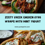 Greek Chicken Gyro Wraps with Mint Yogurt Recipe
