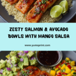 Salmon & Avocado Bowls with Mango Salsa & Lime-Chili Sauce Recipe