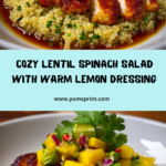 Warm Lentil Spinach Salad with Feta Recipe