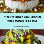 Honey Lime Chicken & Mango Feta Rice Stack Recipe