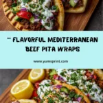 Mediterranean Ground Beef Pita Wraps Recipe