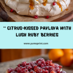 Orange Blossom Pavlova with Mascarpone Cream & Ruby Berries Recipe
