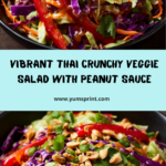 Thai Crunchy Veggie Salad with Peanut Sauce Recipe