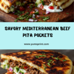 Mediterranean Ground Beef Stuffed Pita Pockets Recipe