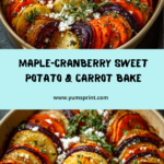 & Carrot Bake with Maple-Cranberry Glaze Recipe