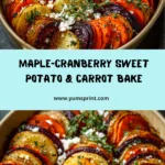 & Carrot Bake with Maple-Cranberry Glaze Recipe