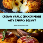 Creamy Garlic Chicken Penne with Spinach Recipe