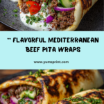 Mediterranean Ground Beef Pita Wraps Recipe