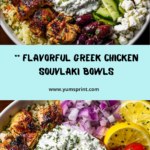 Greek Chicken Souvlaki Bowls with Garlic Yogurt Sauce Recipe