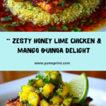 Honey Lime Chicken & Mango Cilantro Quinoa Stack Recipe