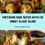 Pistachio-Crusted Brie Bites with Fig Honey Glaze Recipe