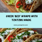 Greek Beef Wraps with Creamy Tzatziki Sauce Recipe