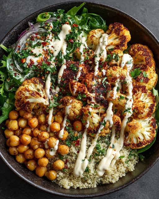 Harmony Bowl with Creamy Tahini Drizzle Recipe