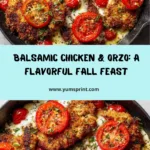 Balsamic Glazed Chicken & Orzo with Feta & Grilled Zucchini Recipe